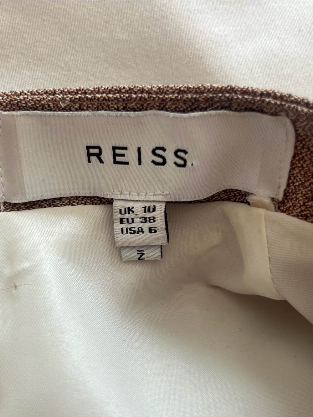 Reiss Turner Wool Sheath Dress Taupe Brown US 6 - Picture 6 of 9